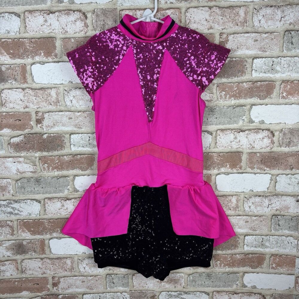 Pink and Black Weissman 18975 Jazz Dance Costume Size Small Adult